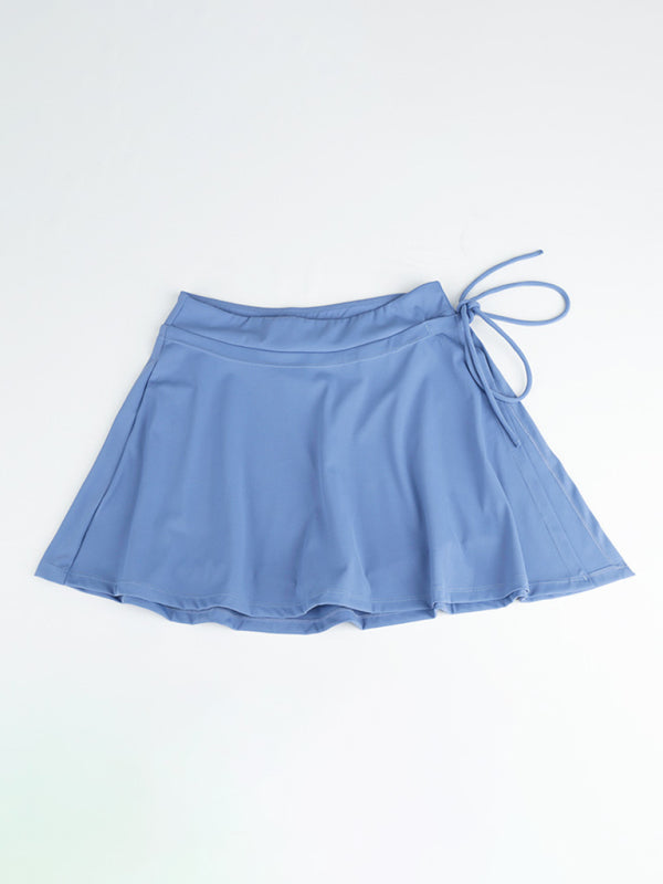 Women's Solid Color Wrap Pocket Skort