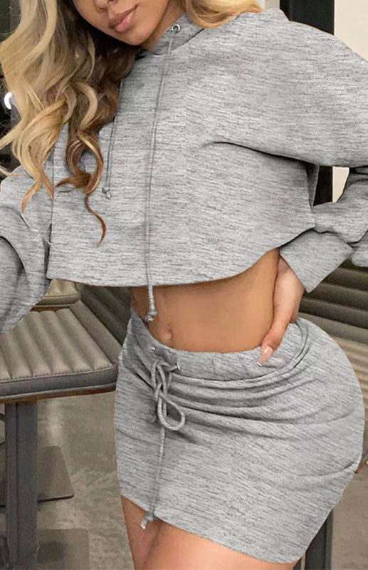 Women'S Casual Sports Sweater Suit Skirt