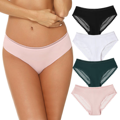 Women's Lace Panties Hipster Ladies Low Rise Full Briefs Lace Underwear