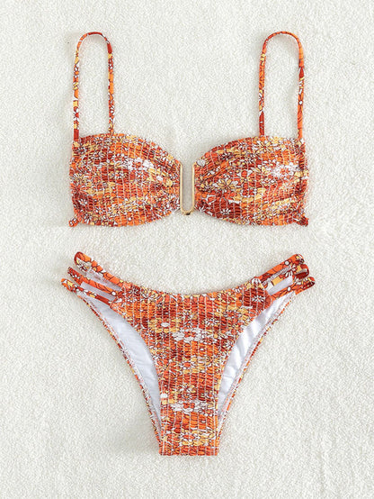 Fashion Printed Swimsuit Sexy Triangle Two-piece Swimsuit Bikini