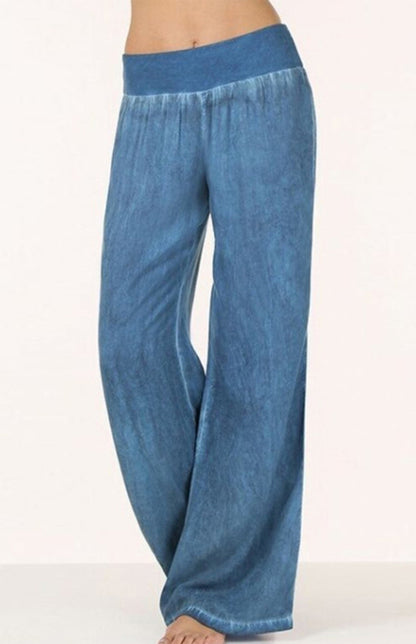 Women's Thin Denim Wide-Legged Pants Pants