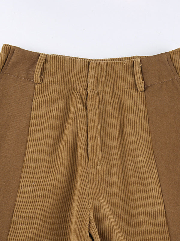 New Loose Casual Solid Corduroy Pants