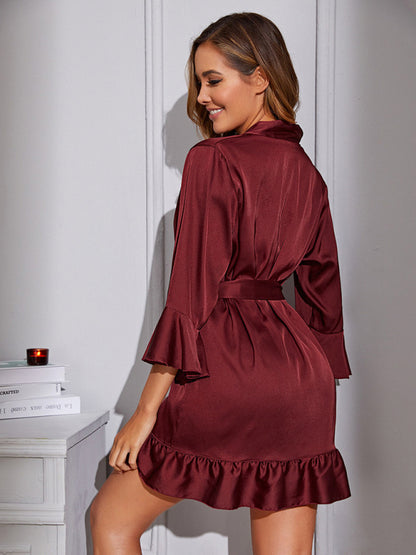 Women's Belted Robe Bathrobe Loungewear