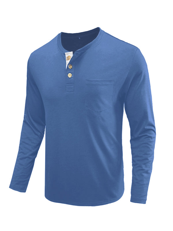 Men’s Solid Color Long Sleeve T Shirt