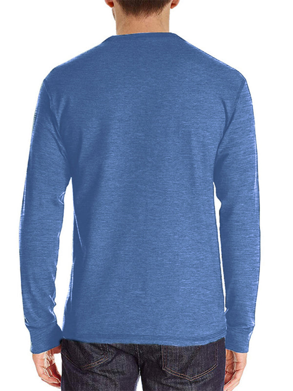 Men’s Solid Color Long Sleeve T Shirt
