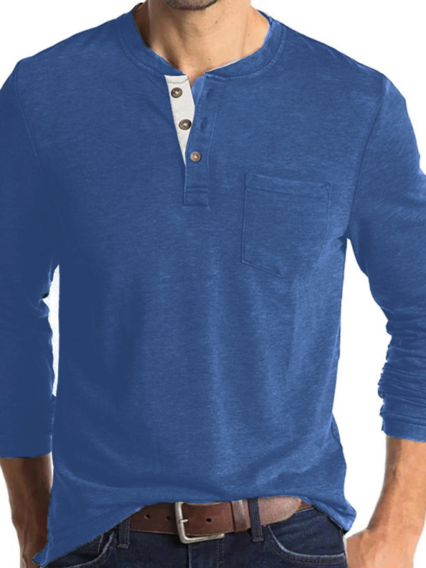 Men’s Solid Color Long Sleeve T Shirt
