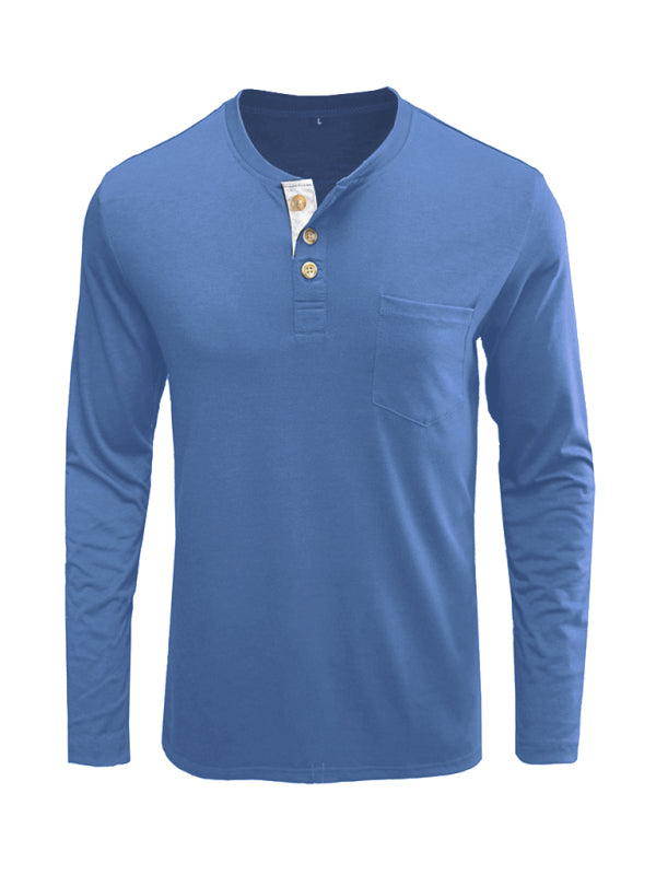 Men’s Solid Color Long Sleeve T Shirt