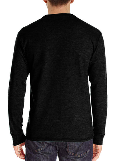 Men’s Solid Color Long Sleeve T Shirt