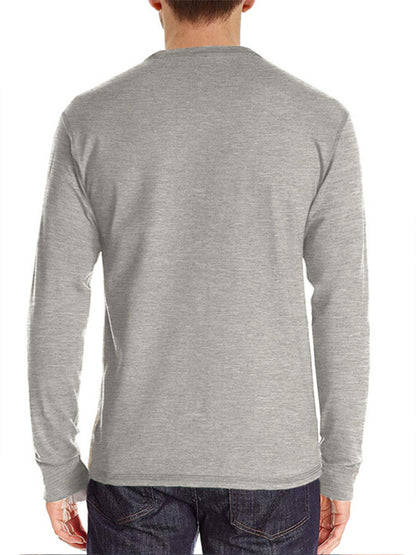 Men’s Solid Color Long Sleeve T Shirt