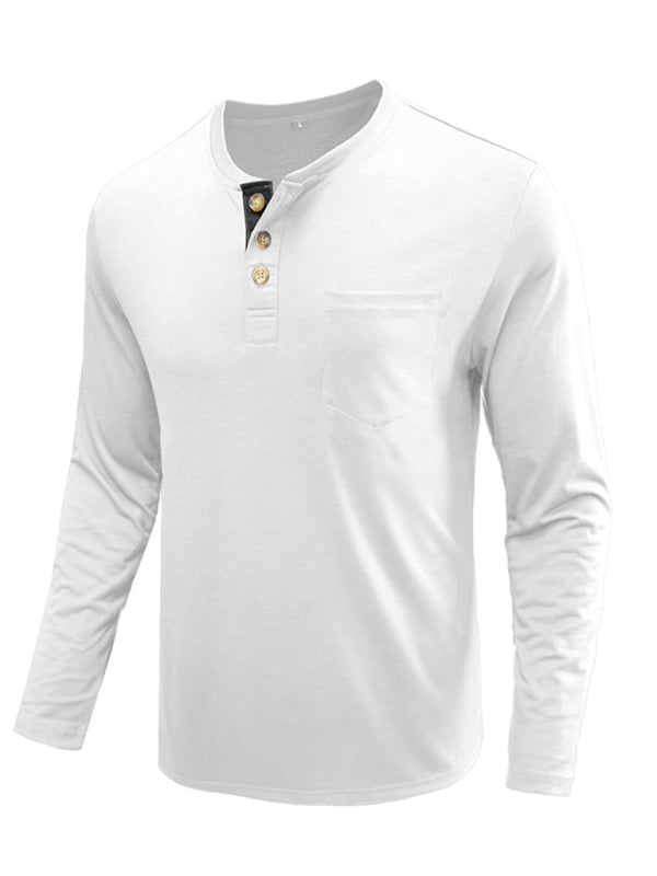Men’s Solid Color Long Sleeve T Shirt