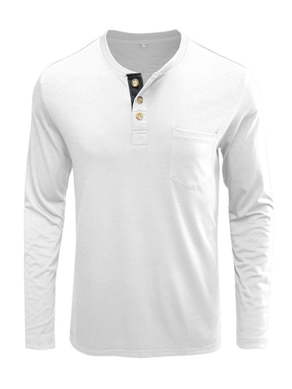 Men’s Solid Color Long Sleeve T Shirt