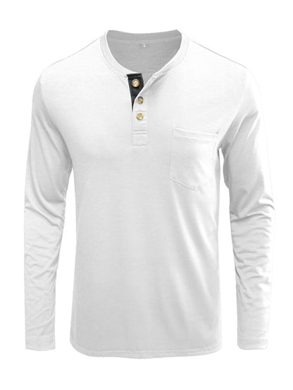 Men’s Solid Color Long Sleeve T Shirt
