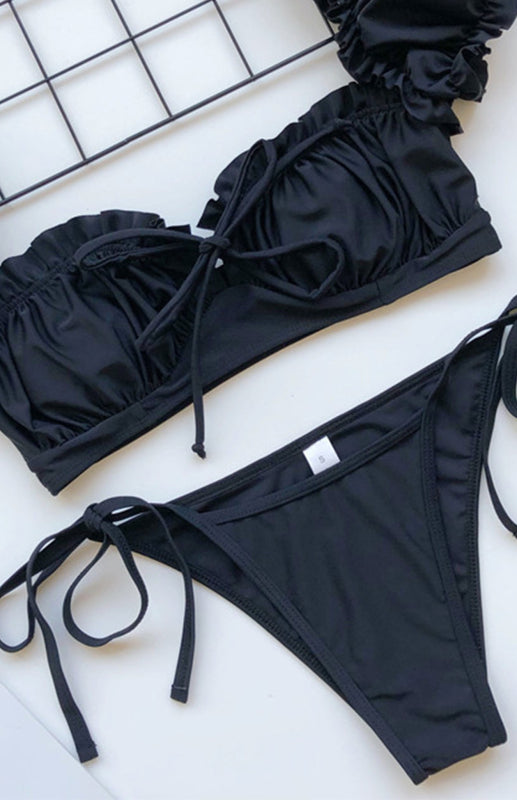Women's One-Piece Swimsuit With Sleeves And Straps