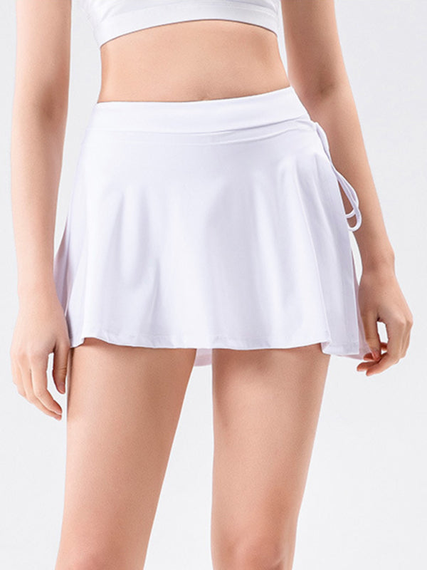 Women's Solid Color Wrap Pocket Skort