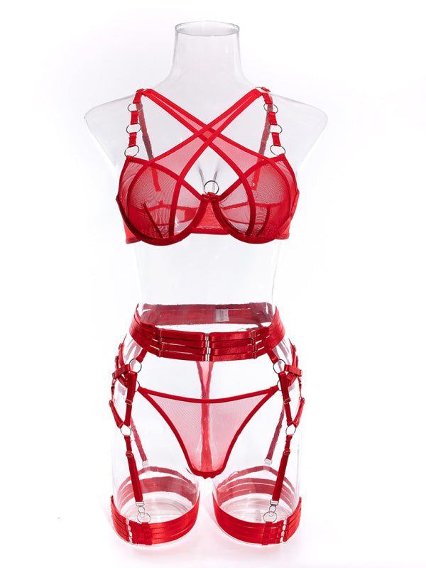 Adult erotic hollow backless suit Lingerie Sets