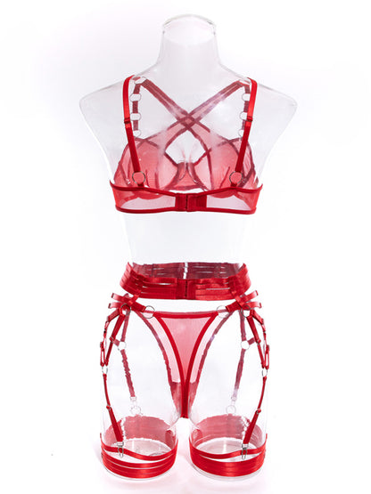 Adult erotic hollow backless suit Lingerie Sets